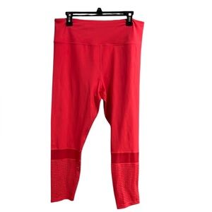 Zyia Active Bright Pink /Coral Cropped Leggings Pants Size 16-18